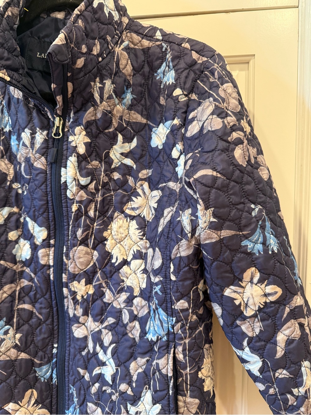 Lands' End | Primaloft Floral Classic Lightweight Down Jacket Size M 10-12